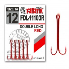 Крючки FANATIK DOUBLE LONG RED №12 (двойник)